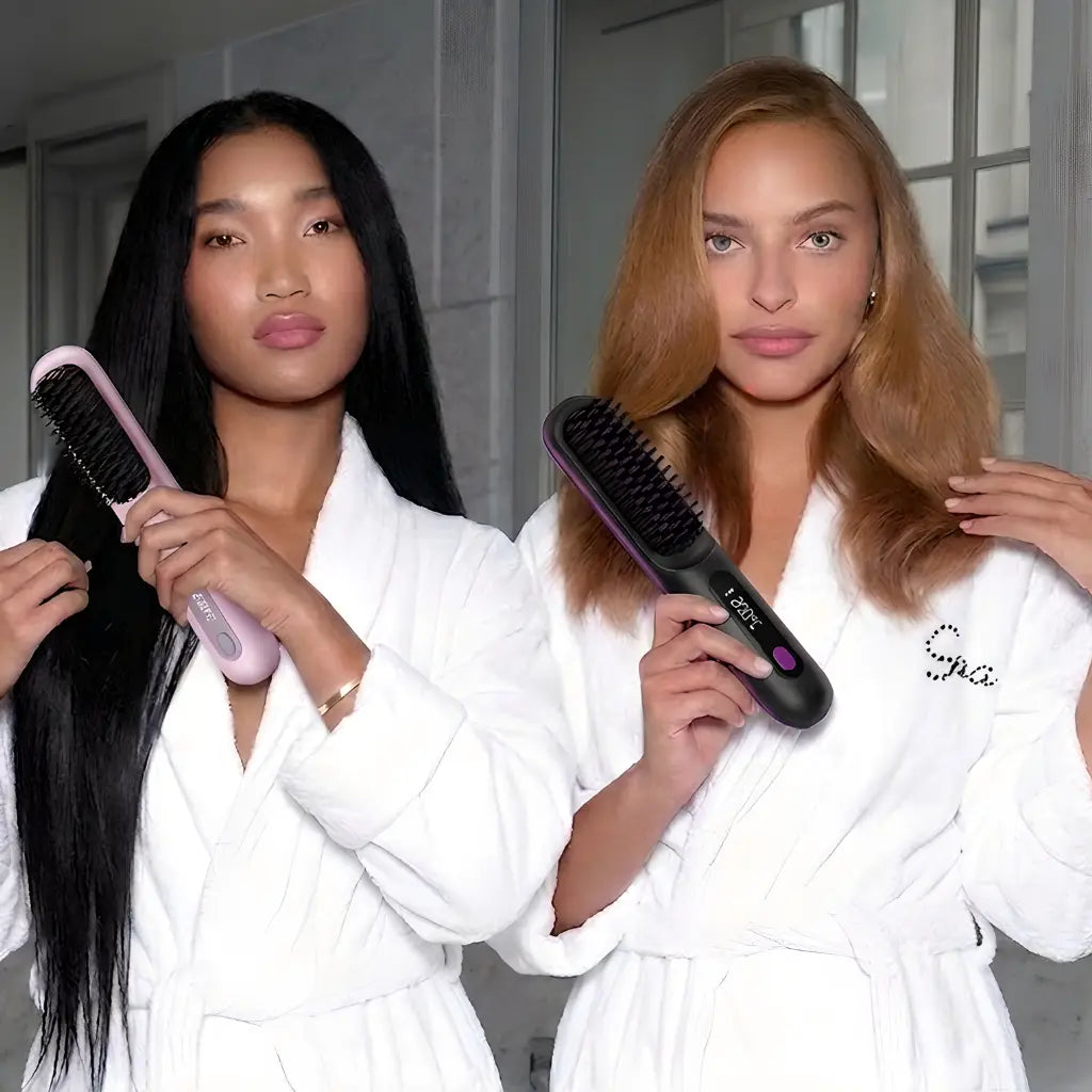 Conlwin Electric Hair Straightener Brush Series 2 | Ceramic Ionic Hot Brush Conlwin