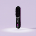 Conlwin electric straightening brush in use on hair