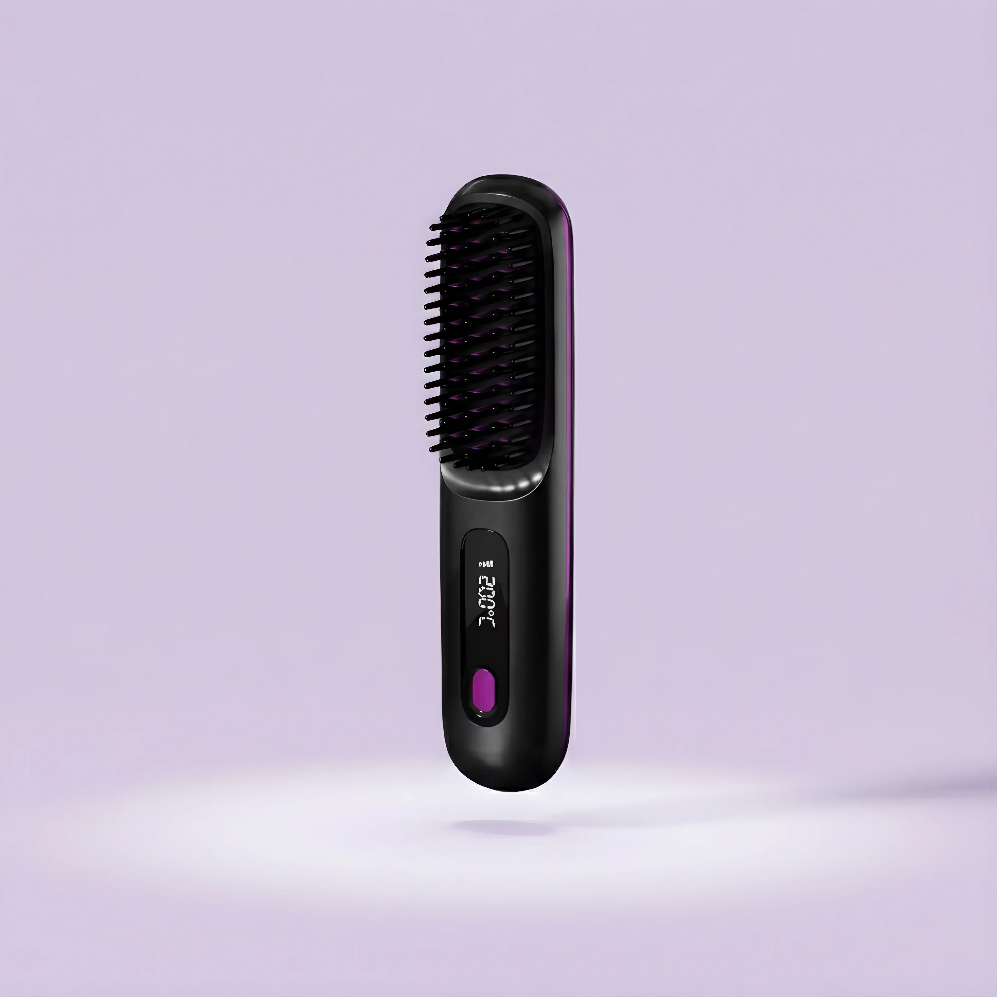 Conlwin electric straightening brush in use on hair